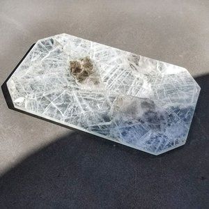 Stoned Rectangle Quartz Crystal Platter NEW!